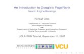 An Introduction to Google’s PageRankhelper.ipam.ucla.edu/publications/setut/setut_7290.pdfAn Introduction to Google’s PageRank Search Engine Rankings Kendall Giles Department of