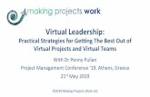 Virtual Leadership - Boussias Conferences...Virtual Leadership: Practical Strategies for Getting The Best Out of Virtual Projects and Virtual Teams With Dr Penny Pullan Project Management