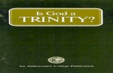 Is God a 11 TRINITY? · T sons, is one of the central doctrines of the Christian religion. The concept of the Trinity is believed by most professing Christians, whether Catholic or