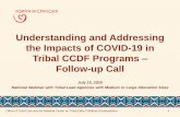 Understanding and Addressing the Impacts of COVID-19 in ......Understanding and Addressing the Impacts of COVID-19 in Tribal CCDF Programs –Follow-up Call July 15, 2020 National