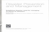 Disaster Prevention and Management ACCIDENT.pdf · Disaster Preventian and Management An International Journal, sets out to advance the available knowledge in the fields of disasterprevention
