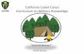 California Cadet Corps Curriculum on Military Knowledge · 1. Throw the rope over the pole 2. Pass it back over the pole, crossing the working end over the standing end 3. Tuck working