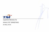 1Q2016 RESULTS ANALYST BRIEFING - listed company...25 May 2016 This presentation is not and does not constitute an offer, invitation, solicitation or recommendation to subscribe for,