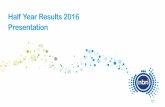 Half Year Results 2016 Presentation · Half Year Results 2016 Presentation . ... •Company wide culture program, leadership capability focus 3,010 3,604 4,191 0 1000 2000 3000 4000