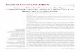 Annals of Clinical Case Reports Case Report · blunt abdominal trauma and predominant in children as mentioned before. Guzman reports that endoscopic complications in children present
