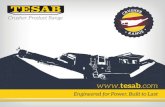 Tracked Cone Crushers - LAGER d.o.o · 2019-01-15 · Tracked Cone Crushers 1000TC The Tesab 1000TC Tracked Cone Crusher is a Heavy Duty Mobile unit designed to produce High Quality