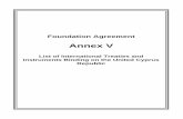 ANNEX V: LIST OF INTERNATIONAL INSTRUMENTS BINDING THE ... · Ireland and the Republic of Cyprus concerning Most-Favoured-Nation Treatment, referred to in Part II of Annex F to the