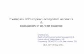 Examples of European ecosystem accounts calculation of ...Examples of European ecosystem accounts & calculation of carbon balance EEA, 11th of May 2011 Emil Ivanov, Centre for Environmental