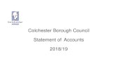 Colchester Borough Council - Microsoft...Colchester Borough Council - Statement of Accounts 2018/19 2 33 External Audit Costs 112 34 Grant Income 113 35 Related Parties 115 36 Leases