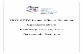 2017 APTA Legal Affairs Seminar Speakers Bio s …...link people, jobs and communities. Providing 83 percent of the region’s public transit trips, TA runs about 1,880 buses over