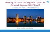 Meeting of ITU-T SG3 Regional Group for Asia and Oceania ......visa requirements before entering the country. Participants are also advised to obtain, before the commencement of their