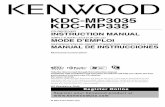 KDC-MP3035 KDC-MP335manual.kenwood.com/files/B64-3704-00_00.pdf · performance from your new CD-receiver. For your records Record the serial number, found on the back of the unit,
