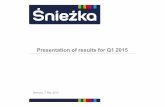 Presentation of results for Q1 2015 · 4 Selected financial data of the Capital Group Presentation of results for Q1 2015 [in PLN million] Q1 2015 Q1 2014 growth Trade receivables