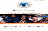 KWAZULU-NATAL EXPORT WEEK week factsheet 2019.pdf · Manufacturing Studies (TWIMS) LESTER BOUAH Executive Manager: Export Development and Promotion, Trade and Investment KwaZulu-Natal