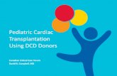 Pediatric Cardiac Transplantation Using DCD Donors · DCD Cardiac Transplantation: Experimental reports of animal models • Gundry SR, et al. Transplantation and reanimation of hearts