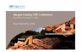 Morgan Stanley TMT Conference - Capgemini · 2017-08-22 · Morgan Stanley TMT Conference – Nov 06 Especially in P&Cs 1078 1119 1230 1176 1226 1376 929 953 1117 0 200 400 600 800