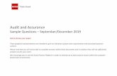 Audit and Assurance€¦ · Audit and Assurance Sample Questions – September/December 2019 Get to know your exam These graphical representations are intended to give an indication