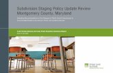 Subdivision Staging Policy Update Review Montgomery County ...€¦ · written executive summary report is prepared as a final deliverable. Because the sponsoring entities are responsible