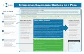 Information Governance Strategy on a Page · STATE OF IG IN 20XX Top Five to Seven Metrics Describing the Current State Information Governance Strategy on a Page IG Strategy Planning