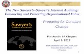 The New Sawyer’s–Sawyer’s Internal Auditing: Enhancing ......2019/04/09  · Sawyer’s 7 th Edition – Delivering IA Services Chapter 9: The Internal Audit Mission and Its