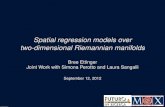 Spatial regression models over two-dimensional Riemannian … · 2012-09-12 · SSR model for non-planar domains ﬁt MIUR FIRB Futuro in Ricerca research project: SNAPLE 0 0.1 0.2