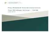 Pay Related Social Insurance Tax Strategy Group 19/06€¦ · Maternity & Adoptive Benefits, Paternity Benefit (from September 2016), Treatment Benefits (from March 2017) and Invalidity