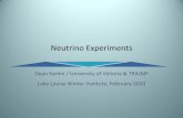 Neutrino Experiments - University of Victoria · 2020-05-11 · Neutrino experiments •20th century –Foundation –Pauli-Fermi postulate –discovery –several basic properties