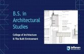 B.S. in Architectural Studies...the US Dept. of Energy Solar Decathlon project for environmental performance. Suzanna Barucco, MA ADJUNCT PROFESSOR M.S. HISTORIC PRESERVATION PROGRAM