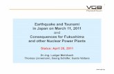Earthquake and Tsunami in Japan on March 11, 2011 and ... · Earthquake and Tsunami in Japan on March 11 2011in Japan on March 11, 2011 and Consequences for FukushimaConsequences