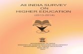 All INDIA SURVEY ON HIGHER EDUCATION...Total enrolment in higher education has been estimated to be million 32.3 with 17.5 million boys and 14.8 million girls. Girls constitute 46%