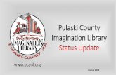 Pulaski County Imagination Library Status Update · PCIL Actual DPIL Estimate. Registration Site Locations Location Type!(Bank!(Medical!(CALS!(Laman Library!(Day Care/Child Care!(LRSD!(LRSD