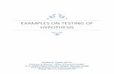 Examples on testing of hypothesis of... · 1.1 Testing of Hypothesis for population mean: Large Sample When the sample size is large i.e. more than 30 and drawn from a normal population,