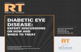 DIABETIC EYE DISEASE• Identify the current treatment options available for the management of common retinal diseases (neovascular age-related macular degeneration, diabetic eye disease,