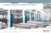 Growing Trends in Electric Actuation · Identify the changing demands in the market for linear actuators and ... 20% until 2020 Increasing energy costs: Energy becomes the increasing