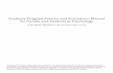 Psychology Policies and Procedures Manual - Amended … · The Ph.D. Program in Psychology requires students to complete all degree requirements within six years after program entry