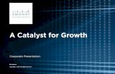 A Catalyst for Growthb53e1a39-0e57-44e7-a2f3...Corporate Presentation Table of Contents 1. The Opportunity 2. The Value We Bring 3. Portfolio Companies 4. Financials 5. The Leadership