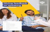 Giving feedback on speaking - cambridge.org...student’s performance in a communicative speaking task is a rich source of information about the teacher’s teaching (Hattie & Timperley,
