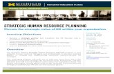 STRATEGIC HUMAN RESOURCE PLANNING...STRATEGIC HUMAN RESOURCE PLANNING HUMAN CAPITAL LEADERSHIP SERIES Stephen M. Ross School of Business Executive Education Overview (continued) You’ll
