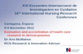 XVI Eccuentro Internacional de Investigacion en Cuidados 16 … · 2012-11-13 · XVI Eccuentro Internacional de Investigacion en Cuidados 16th International Nursing Research Conference