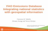 FAO Emissions Database Integrating national statistics ...€¦ · - assess and report GHG emissions from agriculture, including land use activities (Biennial Update Report, BUR)