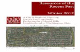 Resources of the Recent Past Winter 2012 - Colonial Hills Hills... · dent historian of Colonial Hills; Meredith Southard, Librarian, Worthington Libraries; and Barbara Powers, Department