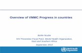 Overview of VMMC Progress in countries - …...1. Leadership and Advocacy 2. Country implementation 3. Innovations for scale-up 4. Communication 5. Resource mobilization 6. Monitoring