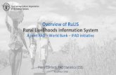 Rural Livelihoods Information System · Overview of RuLIS Rural Livelihoods Information System A joint FAO – World Bank – IFAD initiative Piero Conforti, FAO Statistics (ESS)