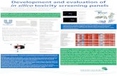 Development and evaluation of in silicotoxicity screening ... · Development and evaluation of in silicotoxicity screening panels Will Krawszik1, Maja Aleksic2, Paul Russell2, Jonathan