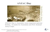 ANZAC Day - coasit.asn.au · ANZAC Day ANZAC Day is Australia's most important national holiday. It stands for Australian and New Zealand Army Corps. This program received funding
