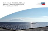 SMA SOLAR TECHNOLOGY AG Analyst / Investor Presentation ... · Analyst / Investor Presentation Financial Results 2013 Pierre-Pascal Urbon, CEO; Lydia Sommer, CFO – March 27, 2014