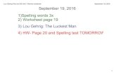 September 19, 2016 2) Worksheet page 19mrkress.weebly.com/uploads/1/3/5/5/13555823/lou... · Lou Gehrig Plot and SS Unit 1 Review.notebook 12 September 19, 2016 Must Do/ May Do 1)