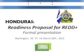Readiness Proposal for REDD+...Vision: an inclusive REDD+ strategy, multi-sectoral approach, fighting poverty REDD+ embeded in overarching climate change policy REDD+ has high potential: