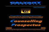 Counselling Prospectus 2016 - Roepersfontein Ministries · Prospectus Index Prospectus Index (This page) 1 Calvary Introduction 2 Mission S tatement 3 Calvary Advant ages 4 Counselling