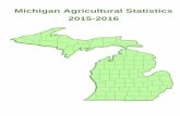 Michigan Agricultural Statistics 2015-2016 · Begonias Flats 817 21.4 Michigan Cucumbers for pickles Tons 171.1 32.1 Michigan Cherries, tart Pounds 158,000 62.6 Michigan Easter Lilies